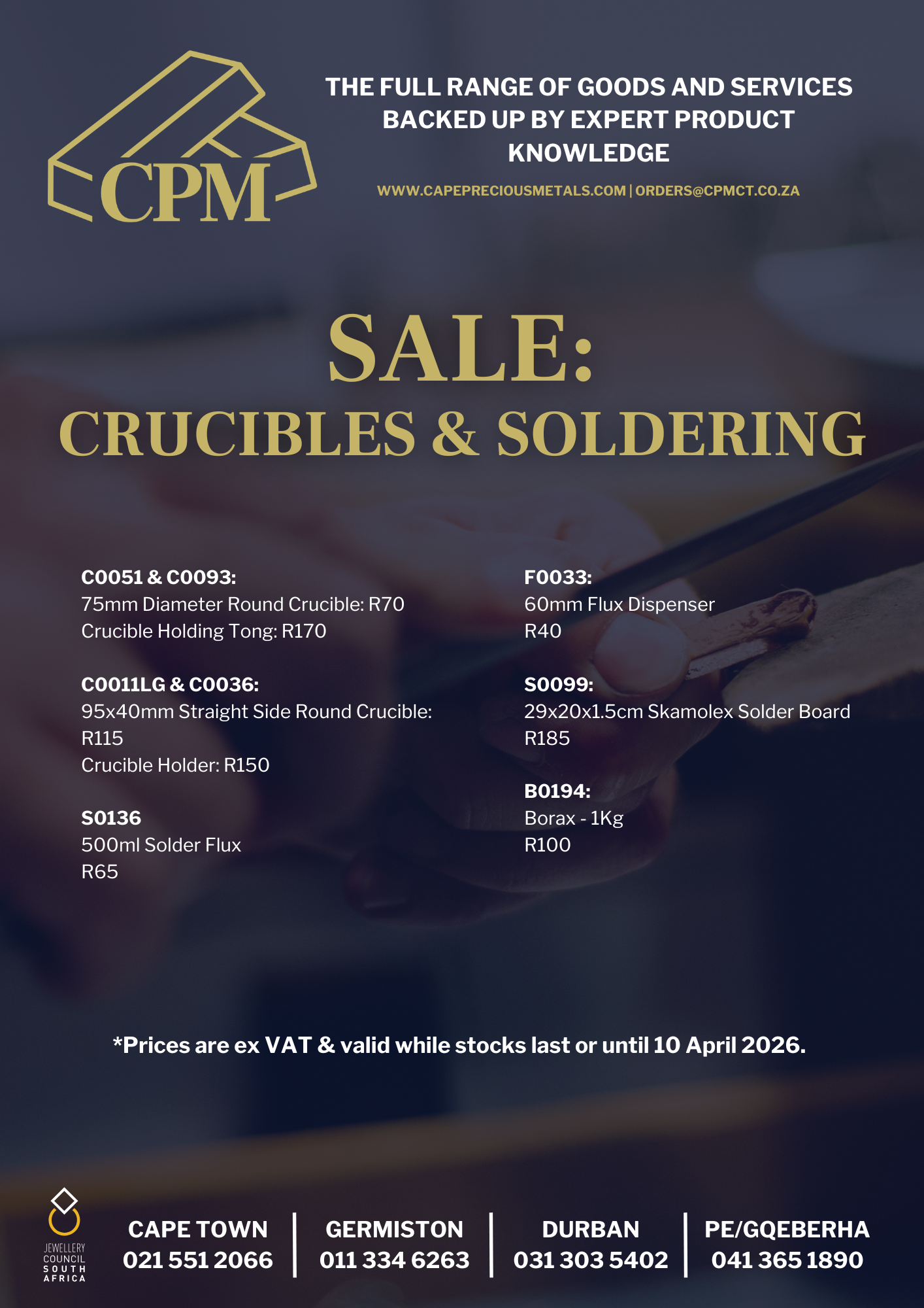 CPM Sale – Crucibles & Soldering