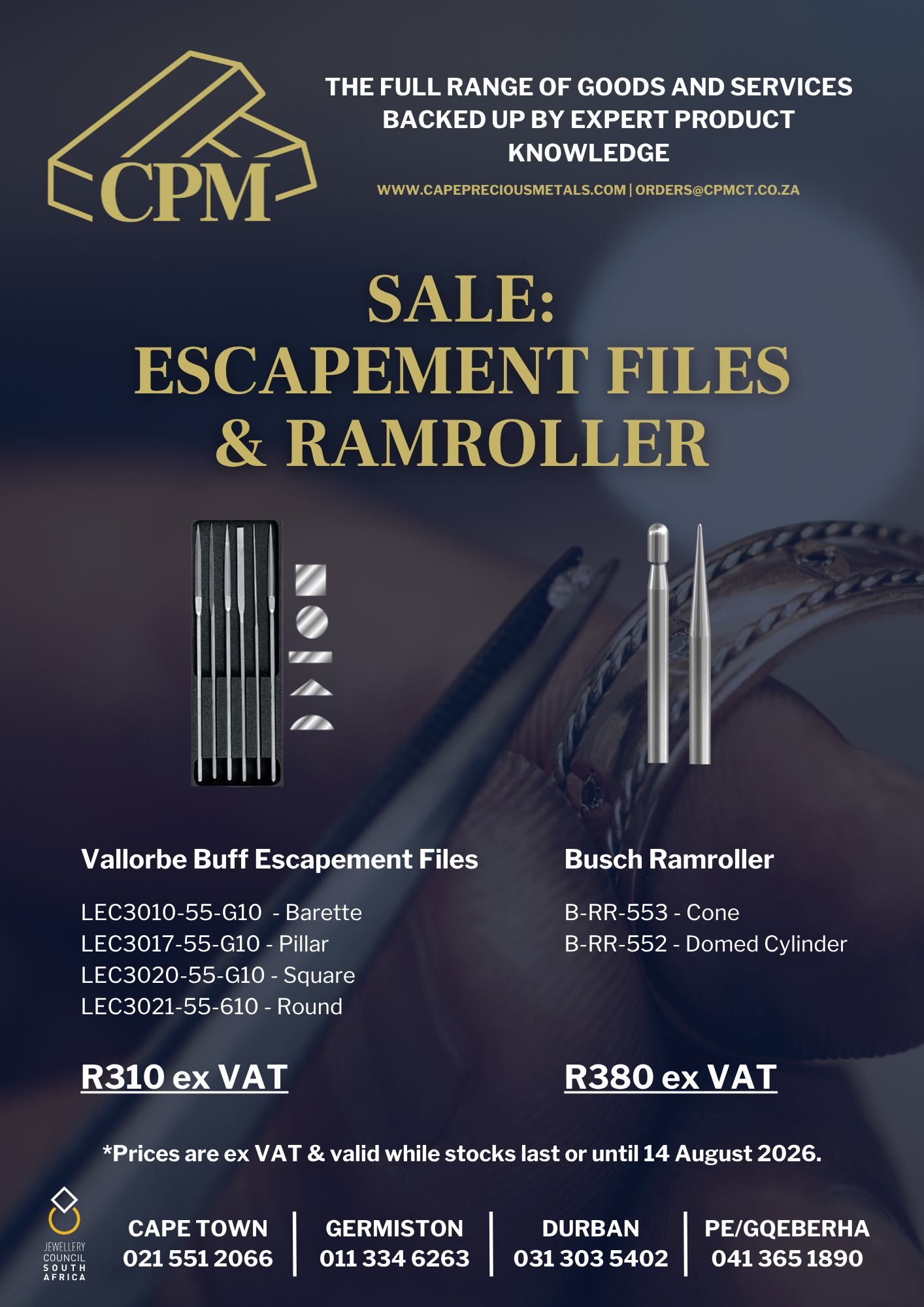 CPM Escapement File Sale